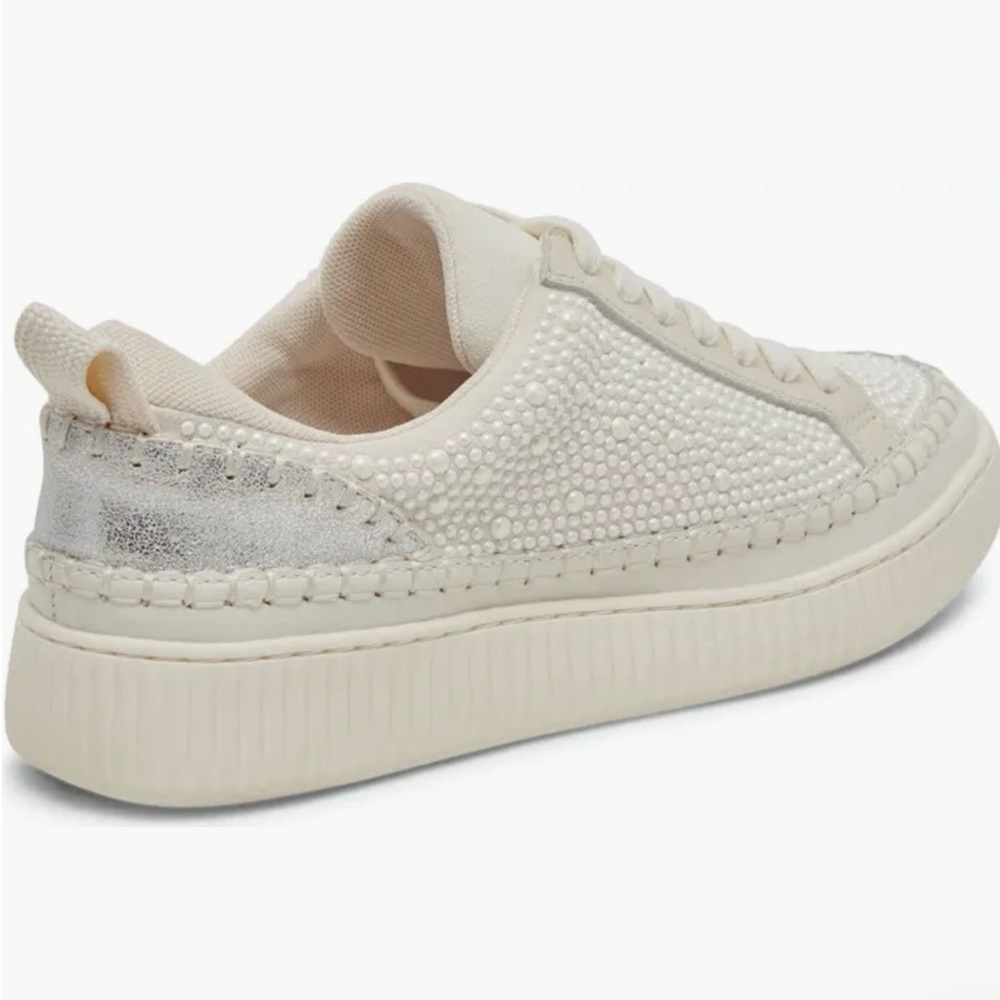 NIB Dolce Vita Nicona Pearl White Sneakers Size 7.5 - Picture 6 of 8
